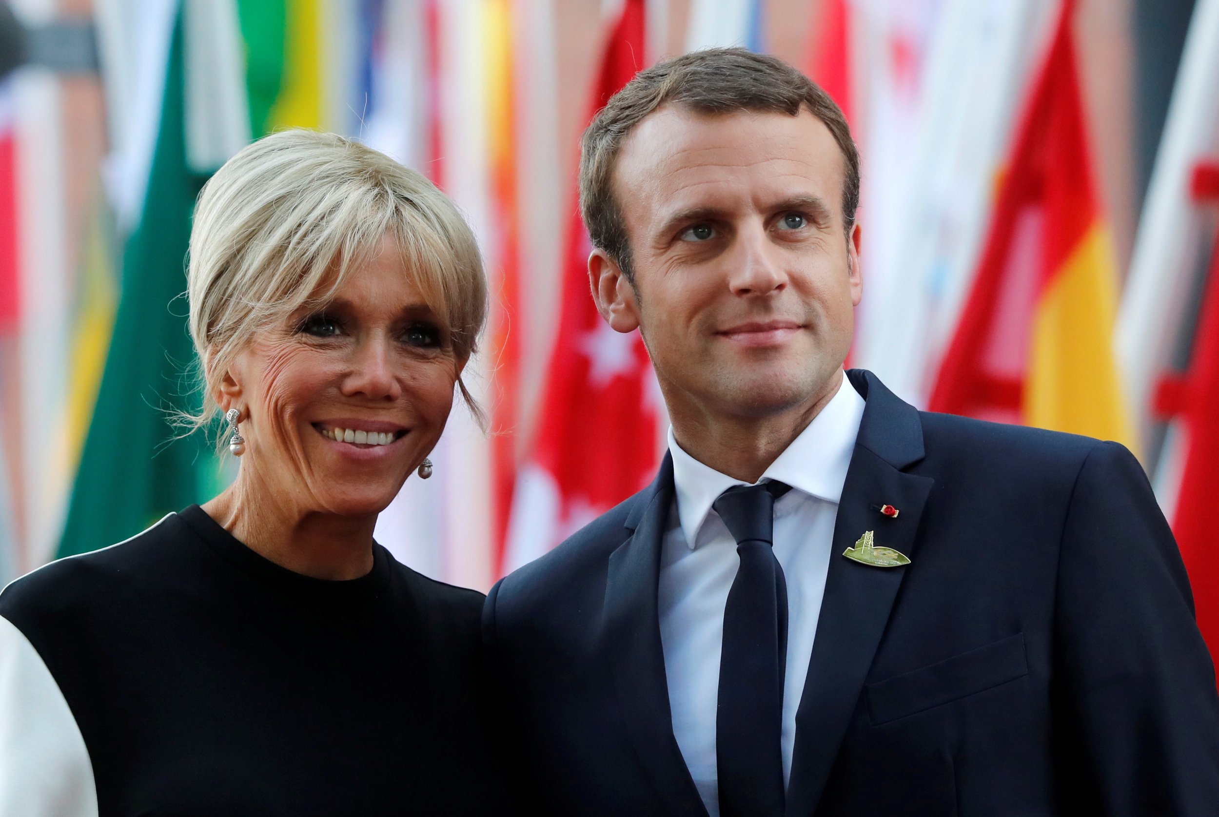 French First Lady Wife Of France S President Brigitte Macron Has New   Emmanuel Brigitte Macron 