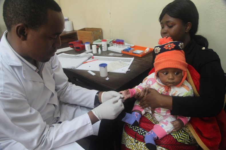 Tanzania doctor malaria test