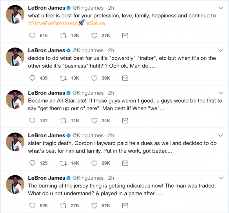 lbj tweets
