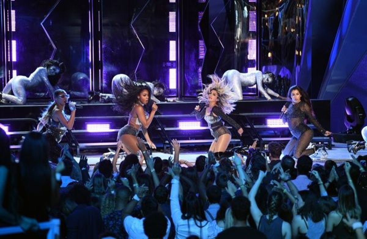 Fifthy Harmony perform onstage during the 2017 MTV Video Music Awards