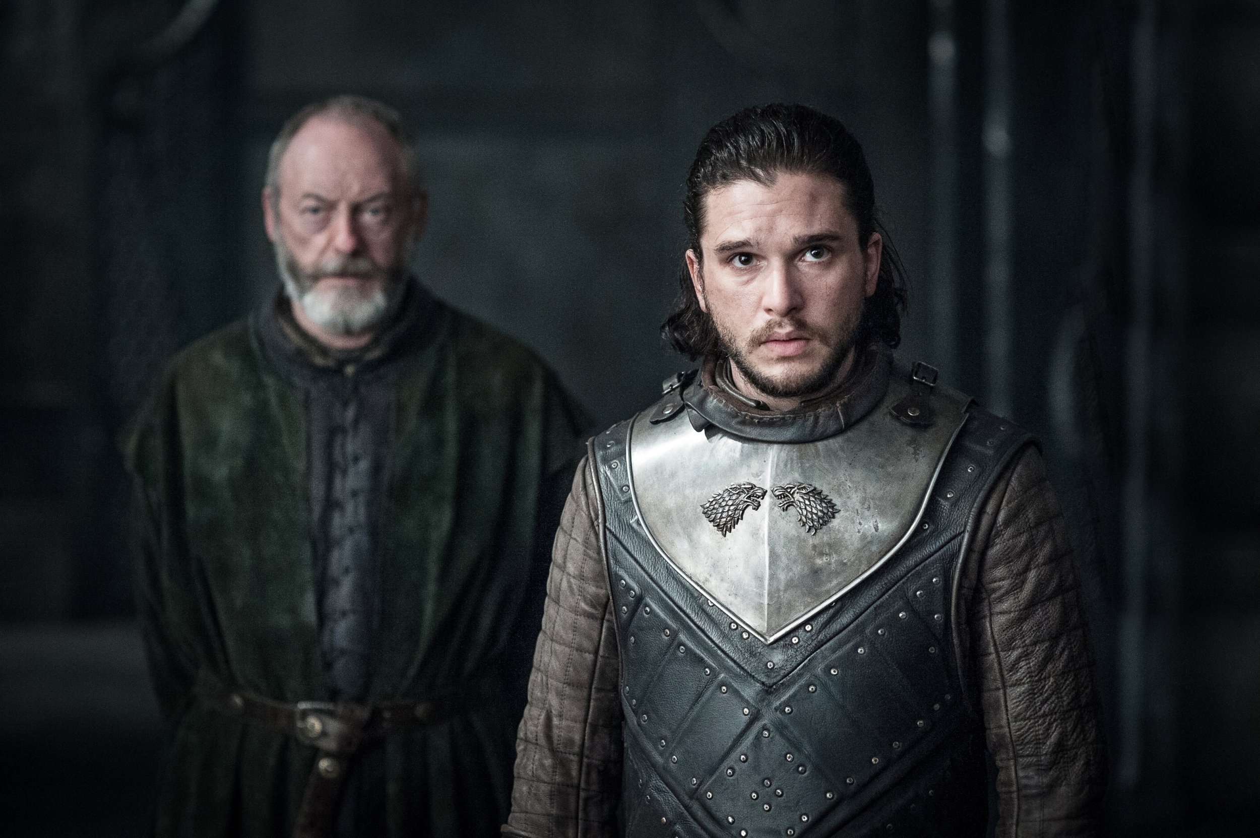 Ser Davos and Jon Snow in Game of Thrones