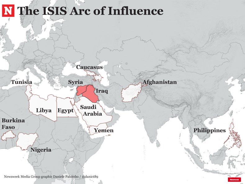 The ISIS Arc of Influence