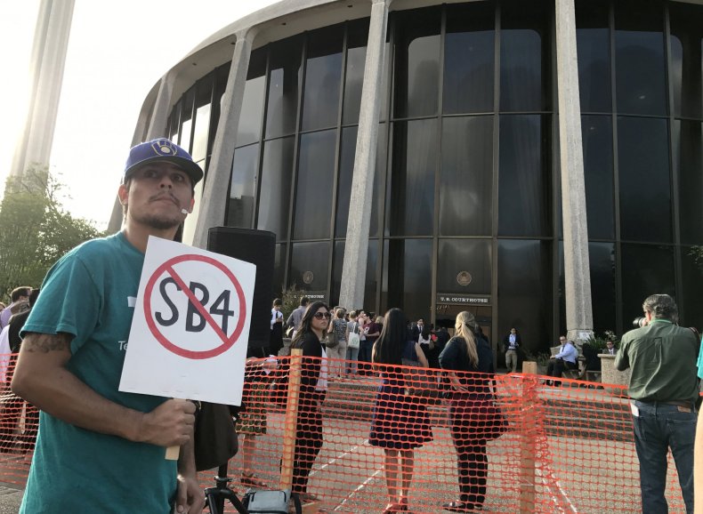 Texas protest against sanctuary cities crackdown