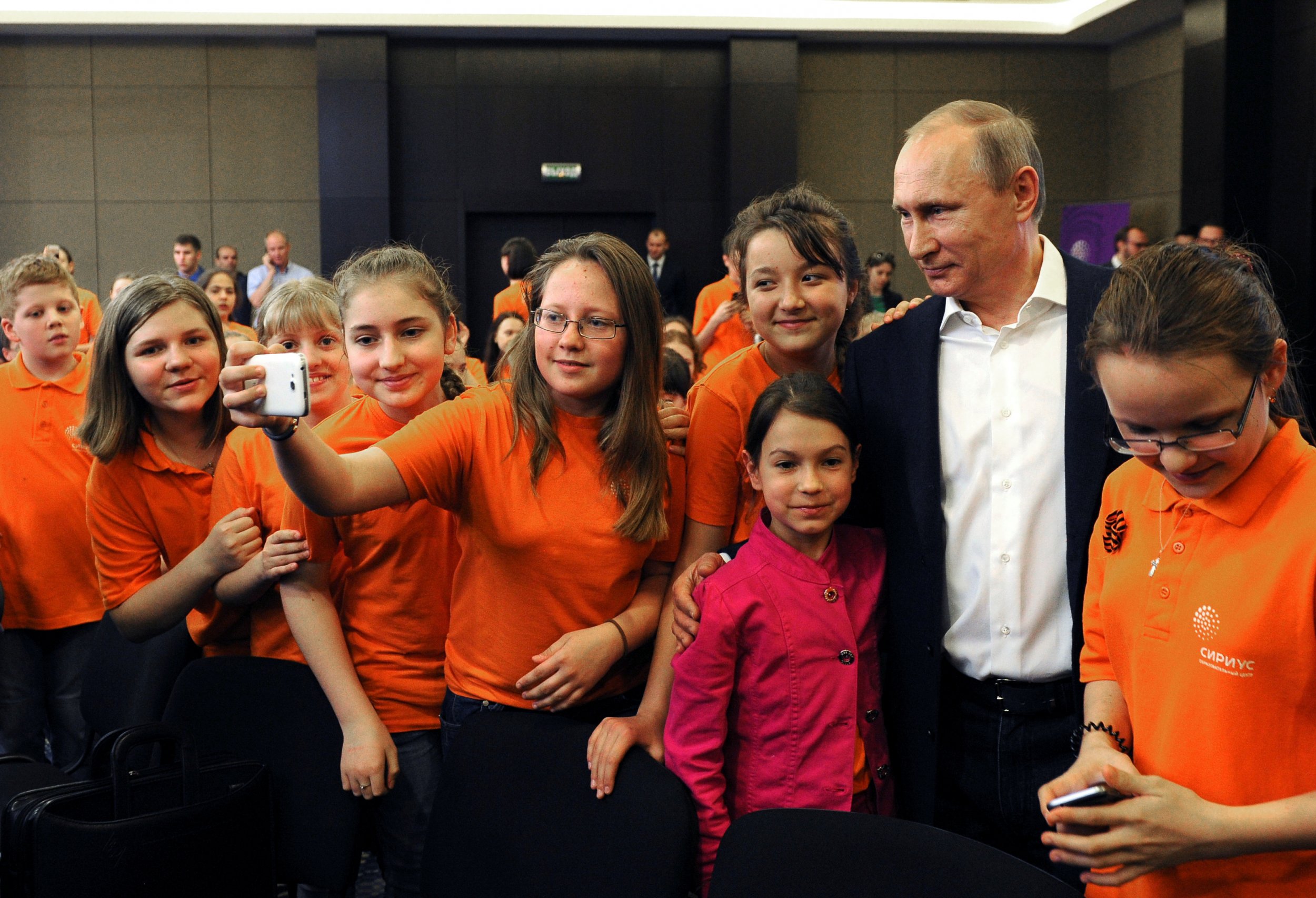 Putin with kids