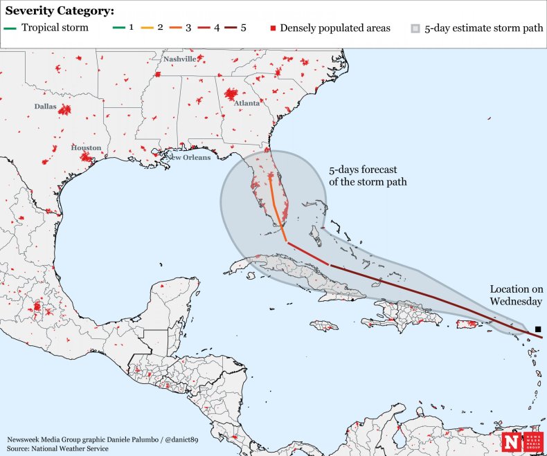 Hurricane Irma map