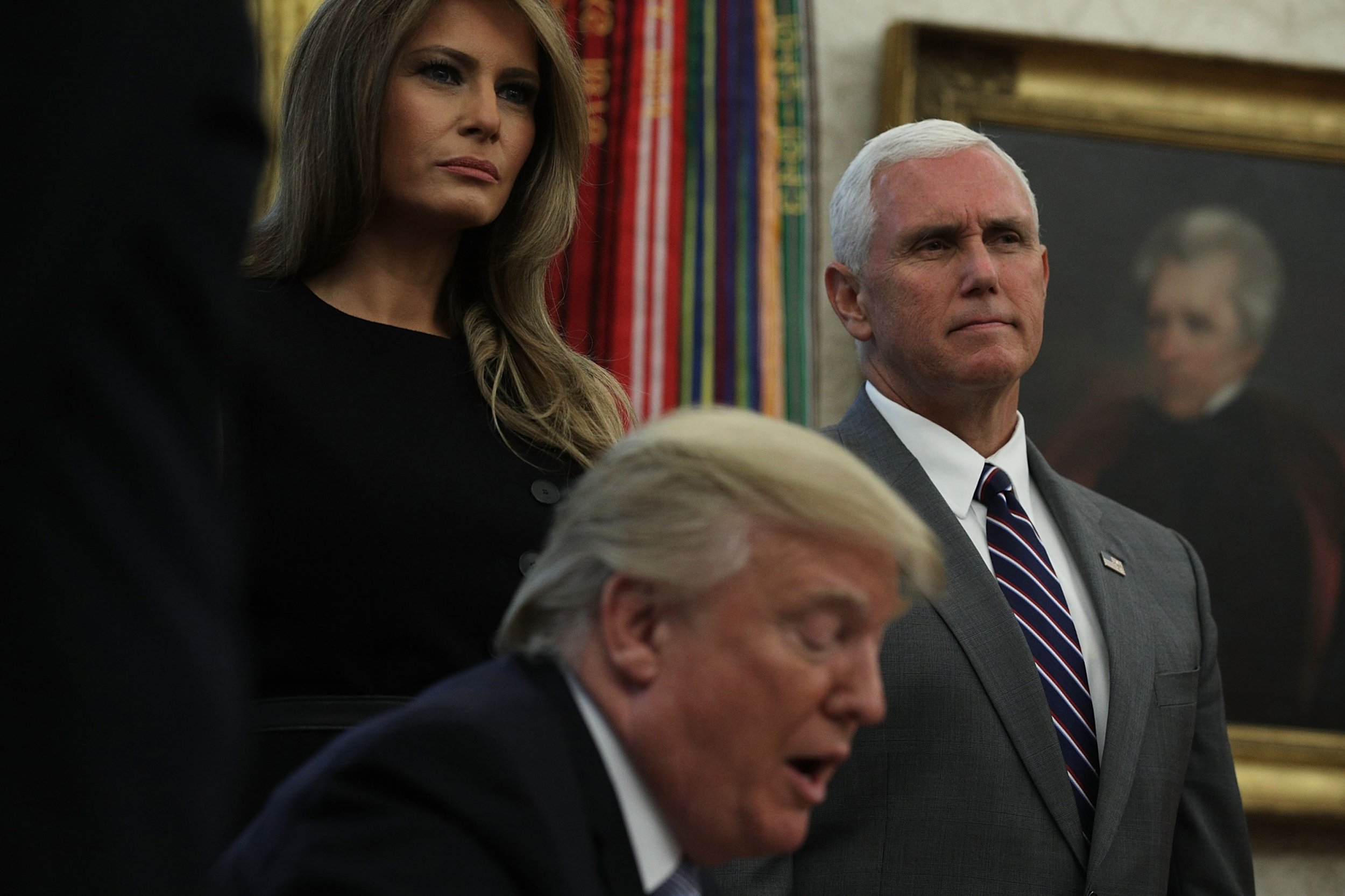 Mike Pence, Donald Trump, Melania Trump