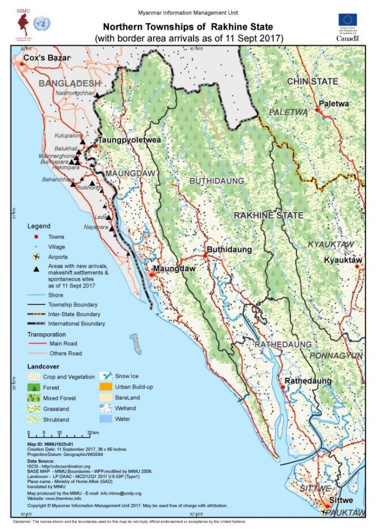 State_Map_TS_Northern_Townships_of_Rakhine_State_with_border_areas_as_of_11Sept2017_MIMU1523v01_14Sep2017_A4_0 State_Map_TS_Northern_Townships_of_Rakhine_State_with_border_areas_as_of_11Sept2017_MIMU1523v01_14Sep2017_A4_0