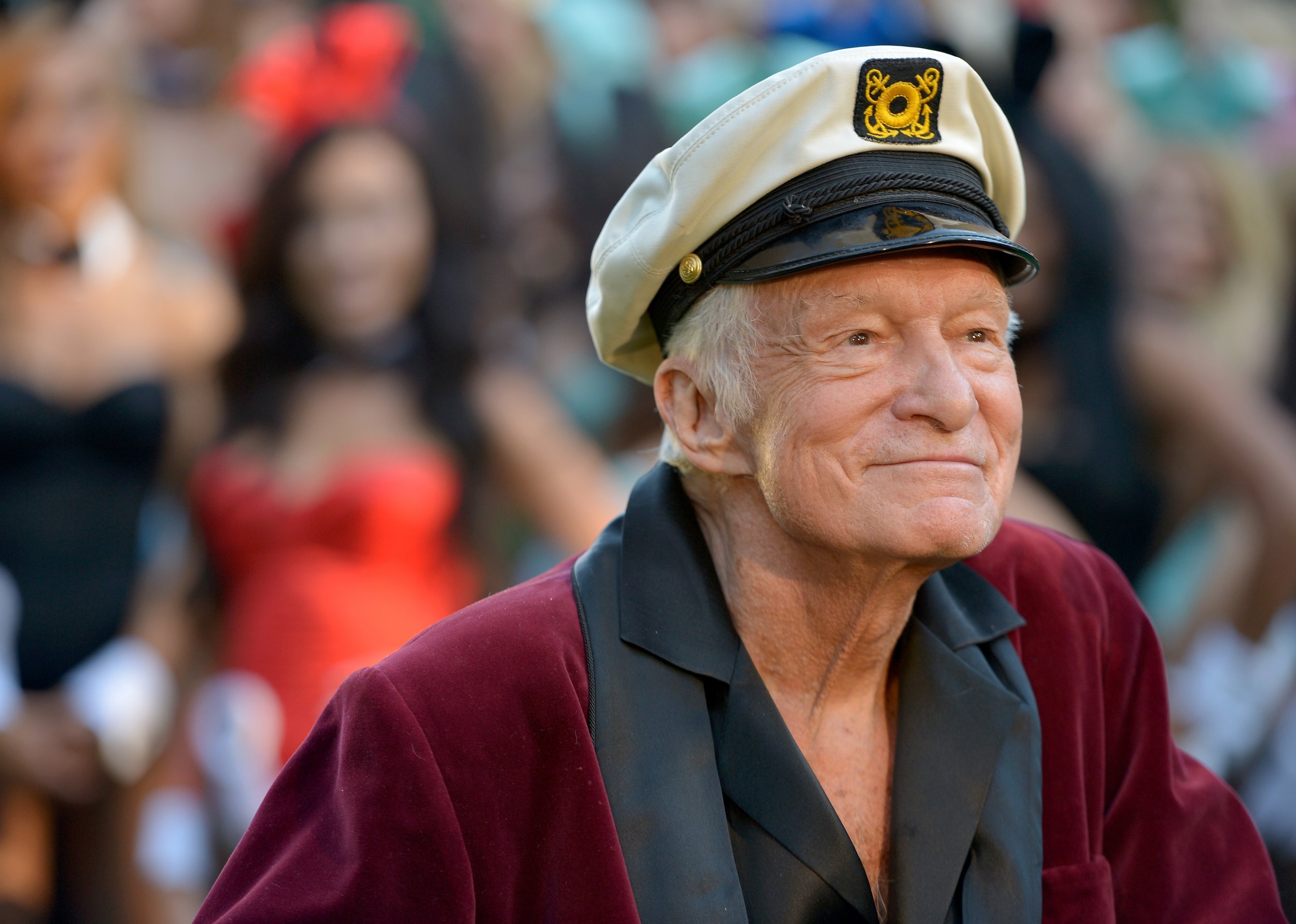 Hugh hefner hat and pipe
