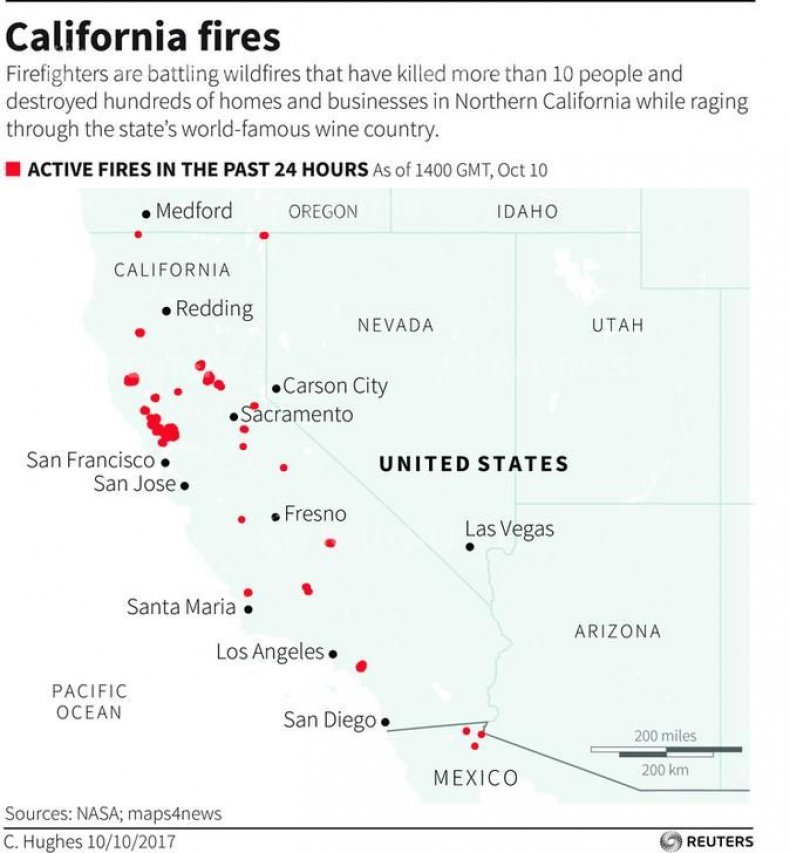 California Wildfires Map