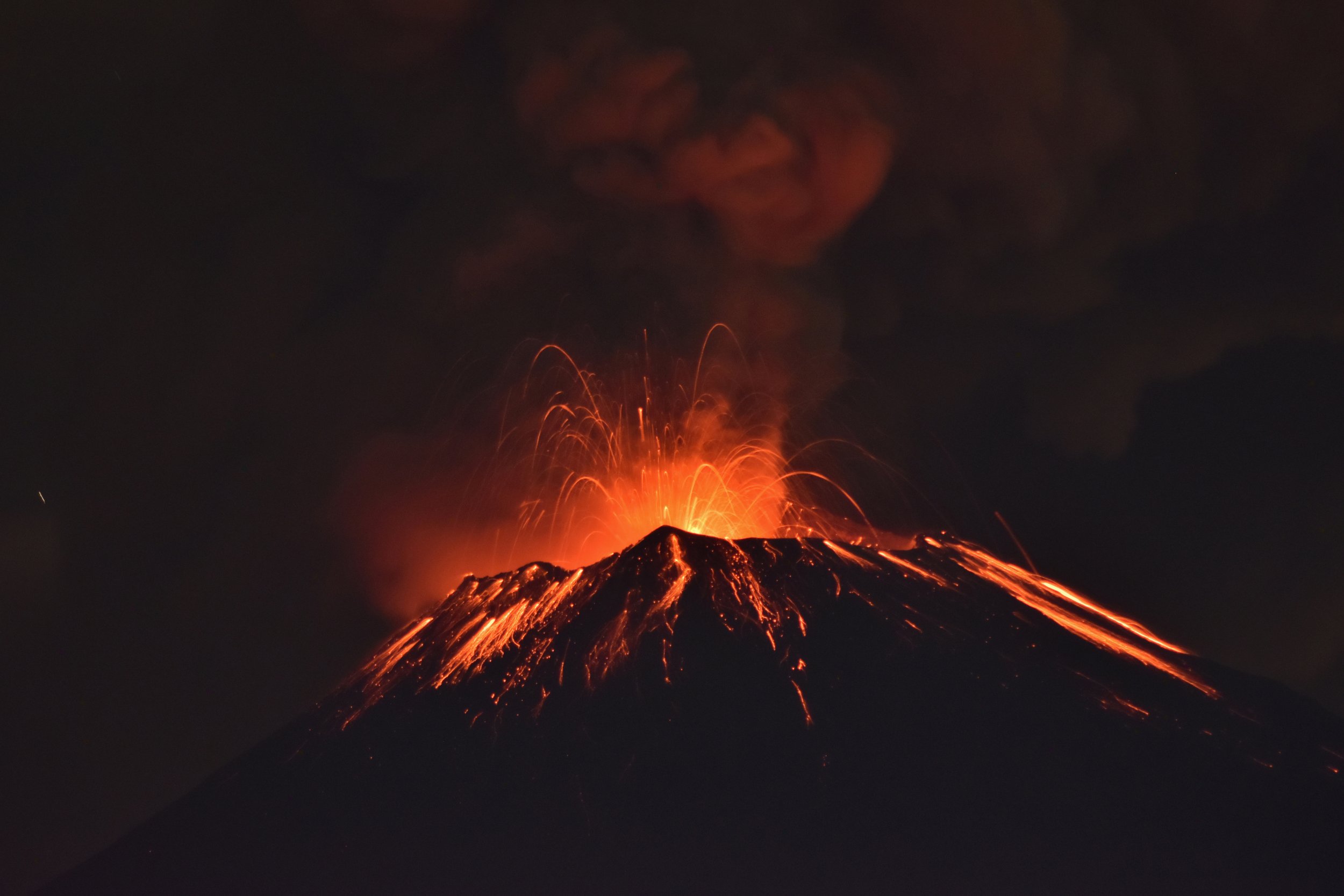 Cool Volcano Eruption Lava