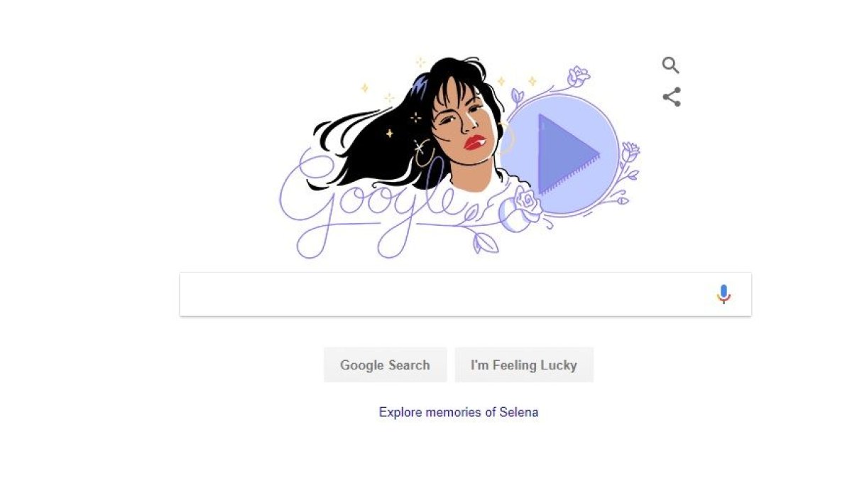 Selena Quintanilla Google Doodle