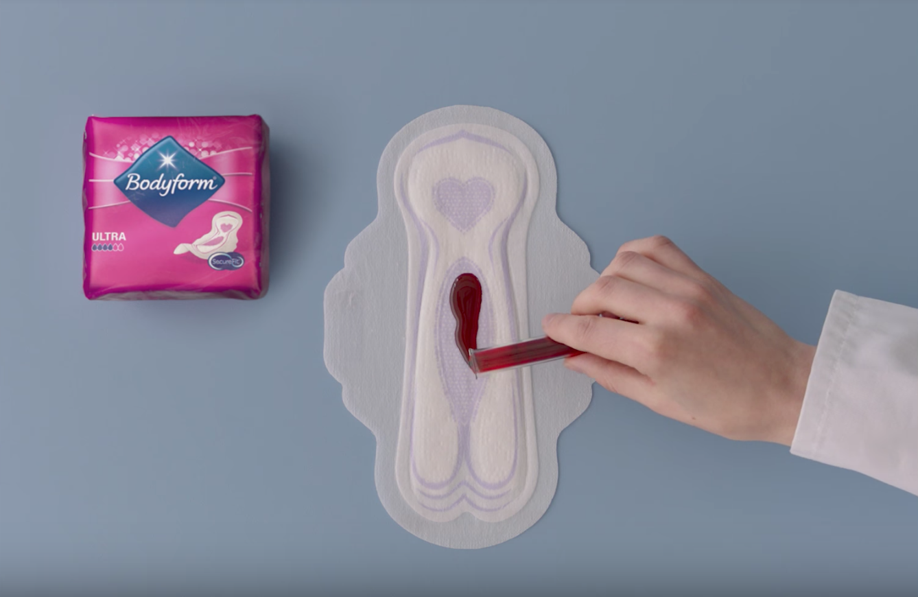 used menstrual pads