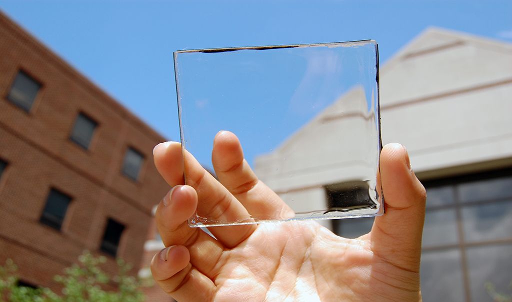 solar cell window transparent see through panel