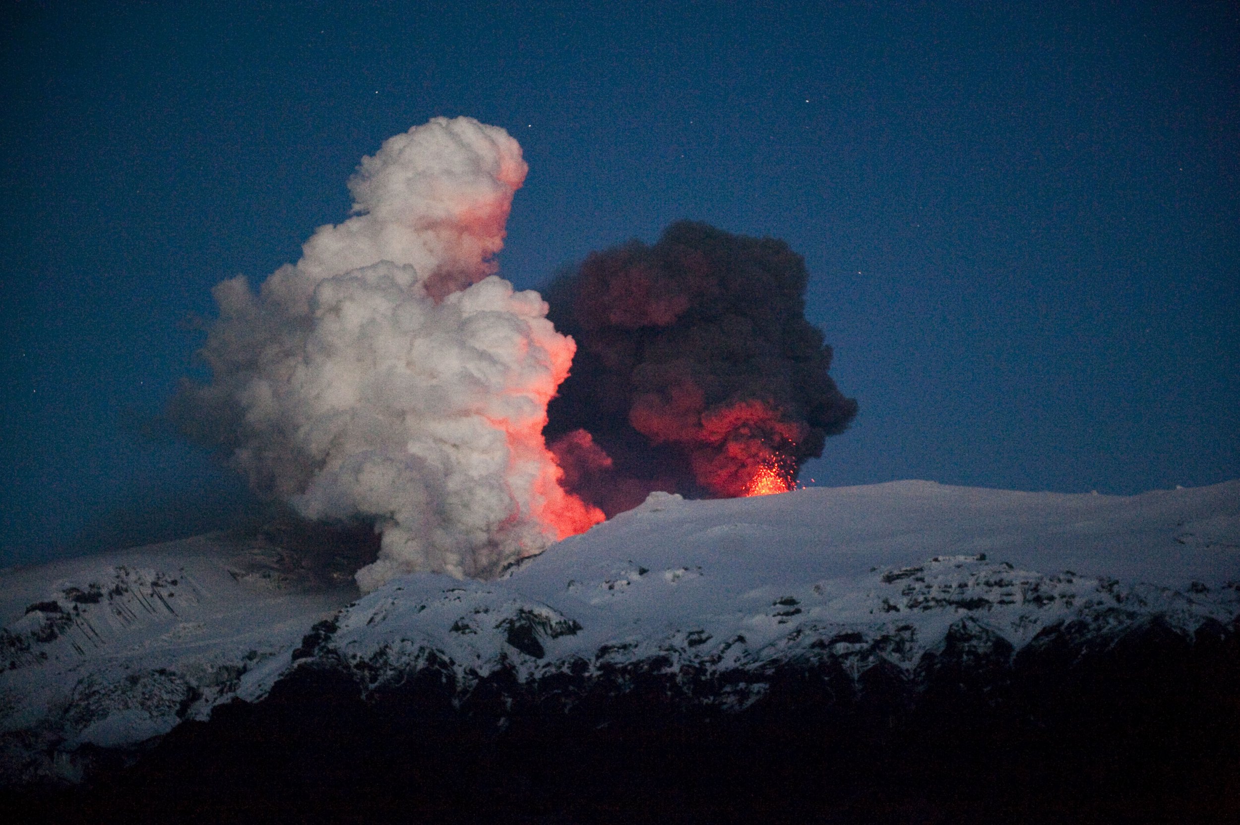 Volcano Eruption Frozen People