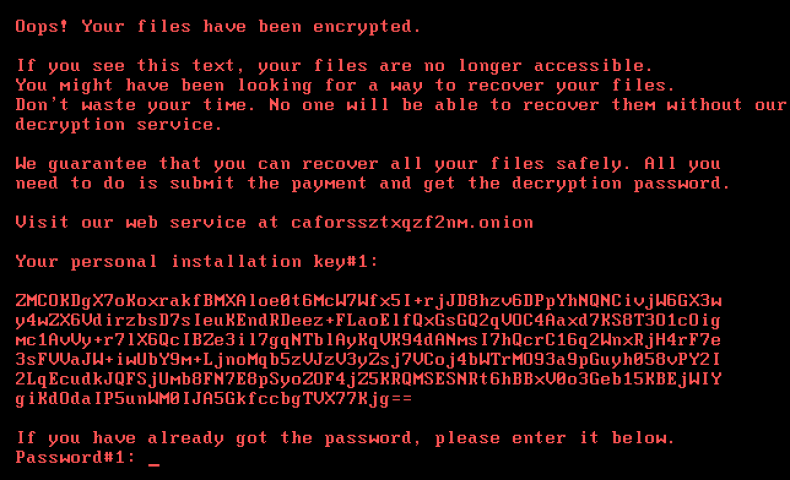 bad rabbit ransomware message