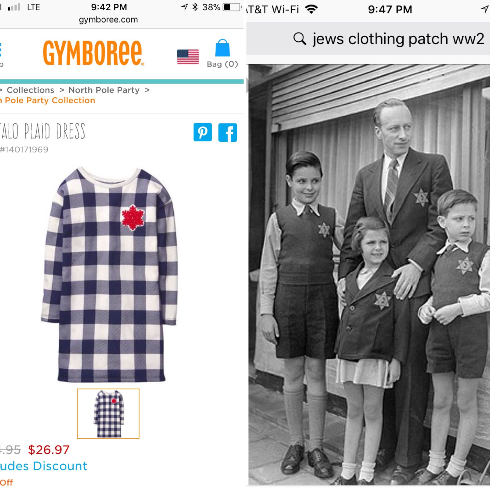 Holocaust-Era 'Jewish Star' Toddler Dress Sold at Gymboree Sparks