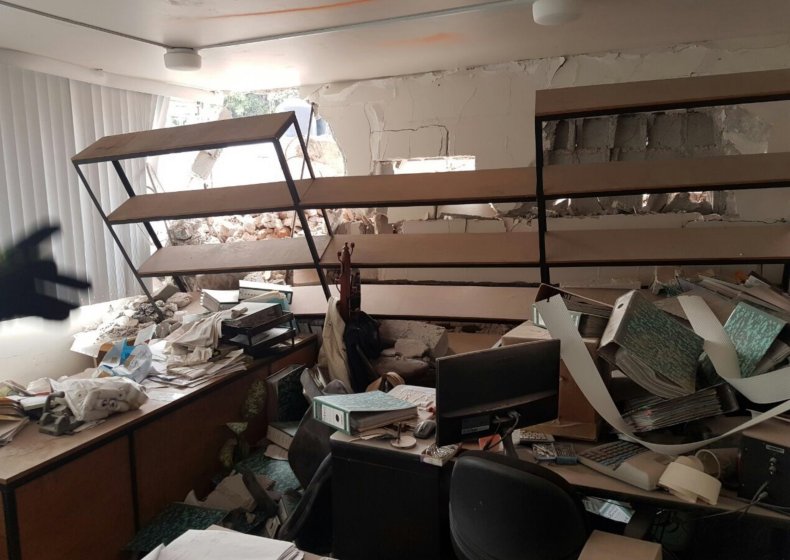 Mexico City Earthquake Damage Interior