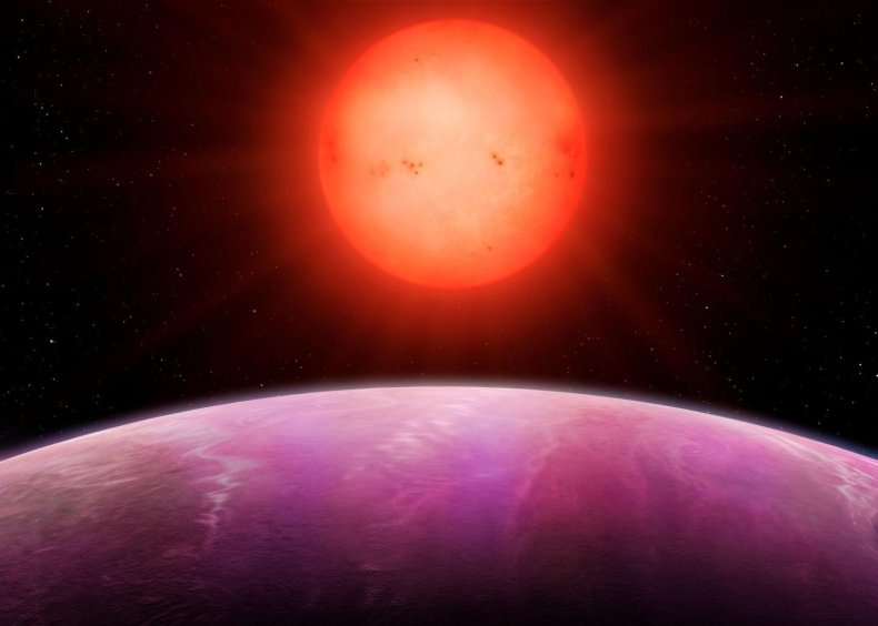 giant planet sunrise