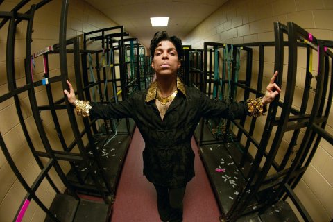 Prince backstage