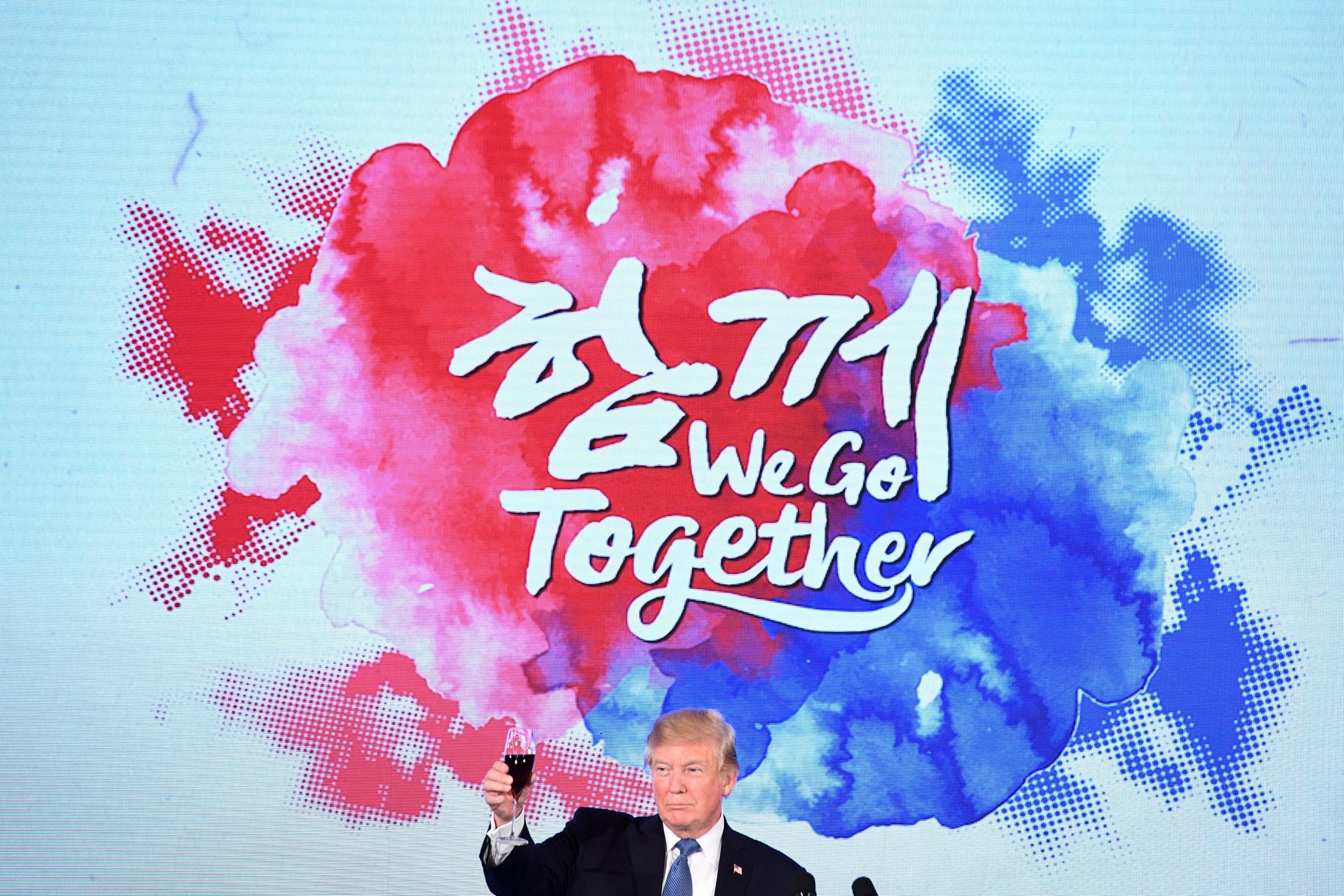 South Korea Welcomed Trump With 'We Go Together'—But Not Because ...