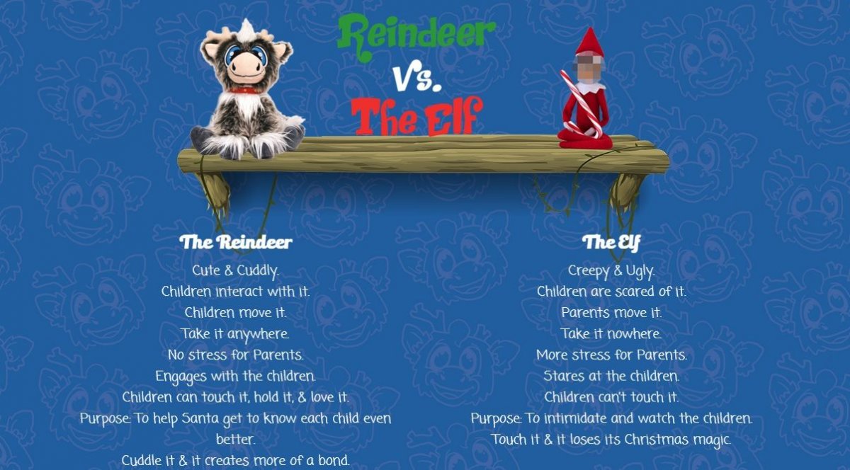 Elf on the Shelf Destroyed by Savage Reindeer in Here Toy Ads