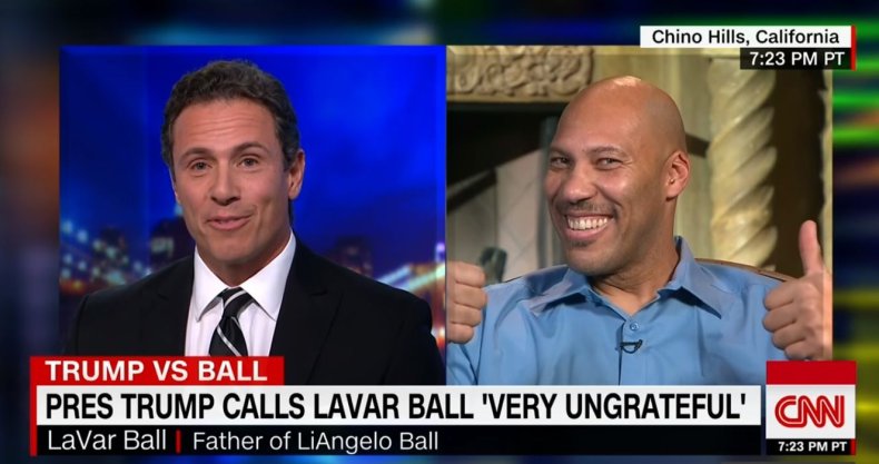 Lavar Ball on CNN wishing Trump a happy Thanksgiving