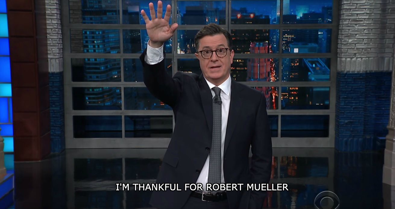 Happy Trumpsgiving, from Stephen Colbert