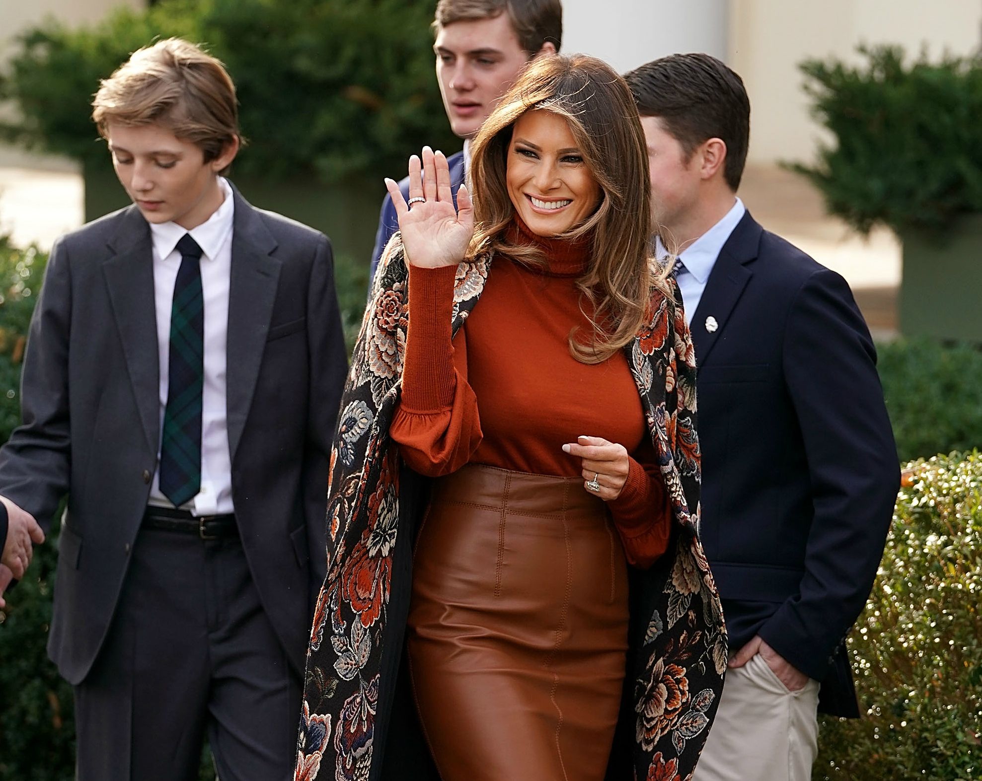 Melania Trump wears Stella McCartney coat