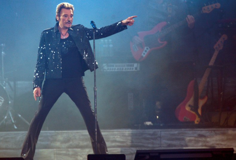 Johnny Hallyday onstage Johnny Hallyday onstage
