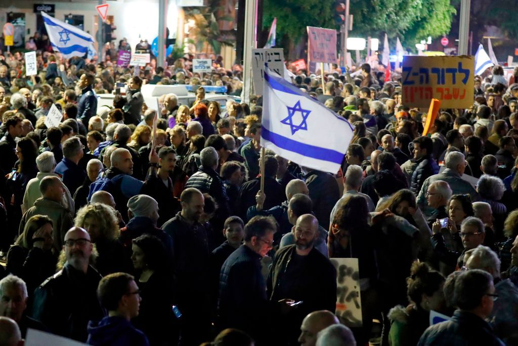 Thousands Of Israelis Protest In Tel Aviv As Corruption Allegations Leveled At Prime Minister 9534