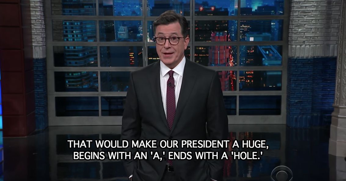 Trump is an a**hole, says Colbert