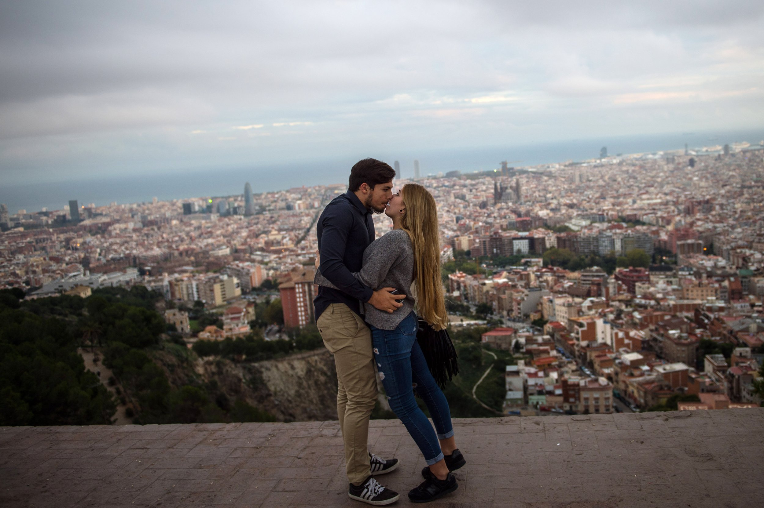 Woman and Very Tall Man, Photograph