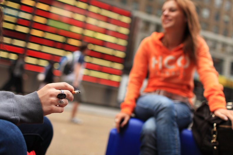 women smoking NYC