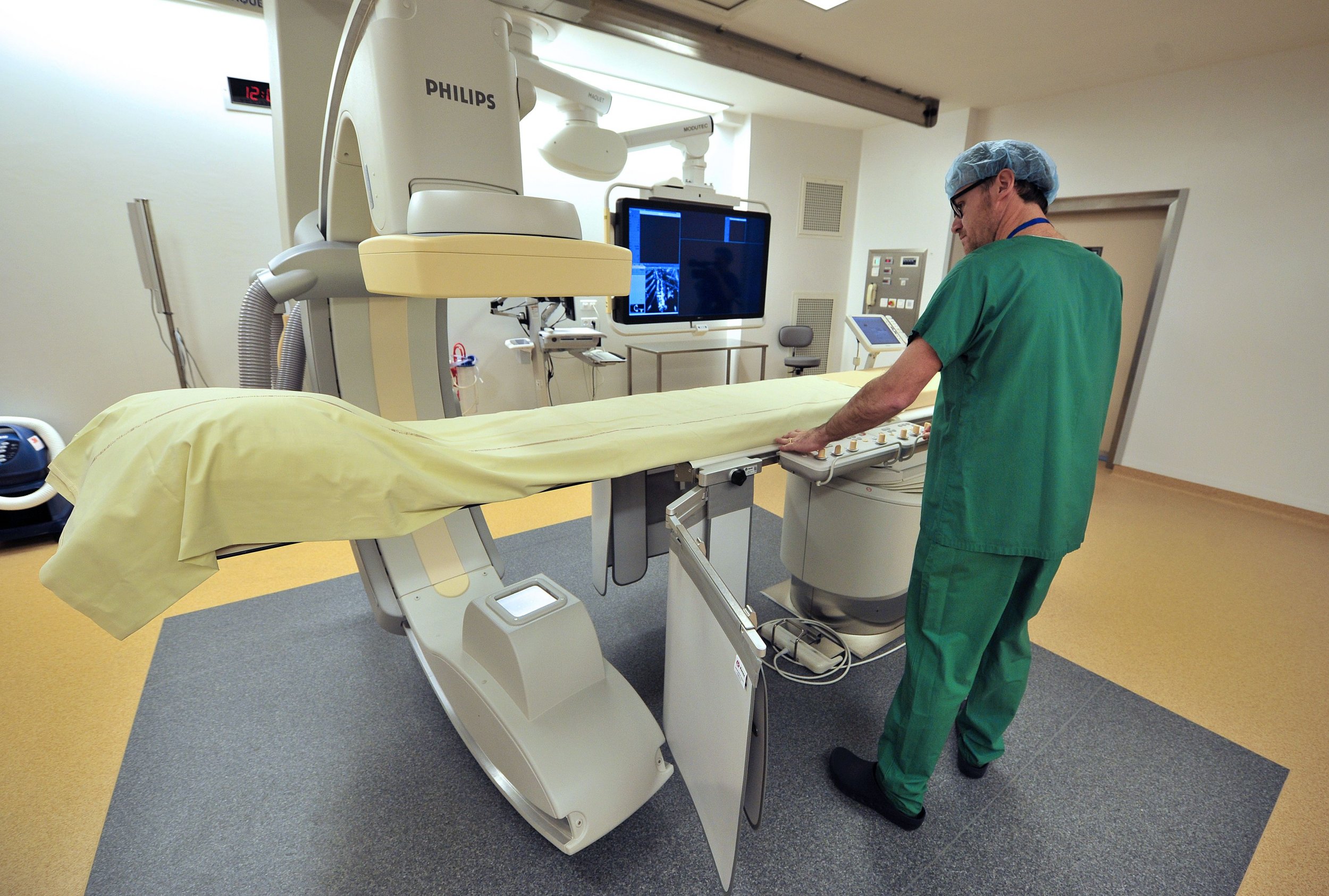 Nude on operating table