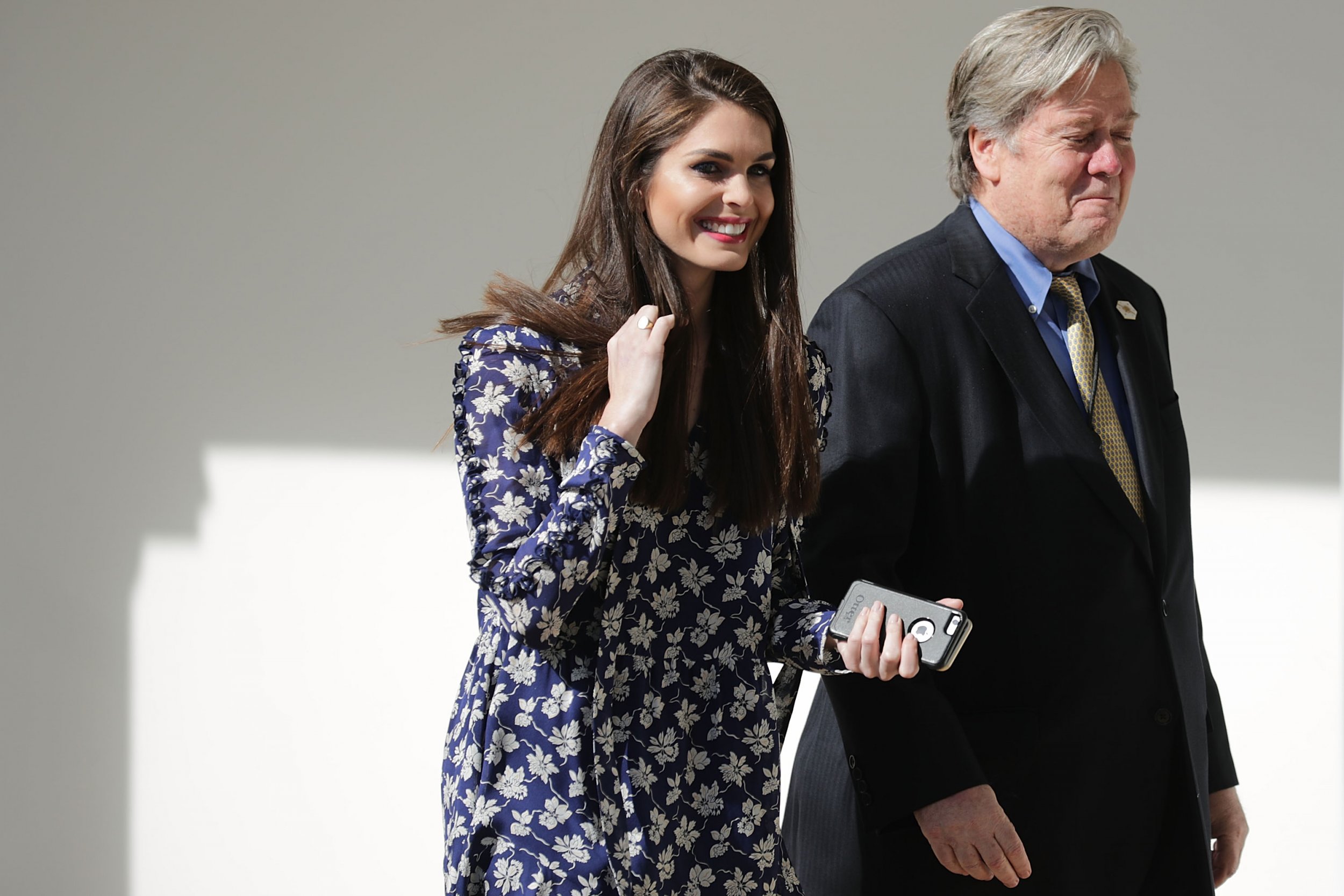 Hope Hicks lugs Louis Vuitton bag as she ditches DC for the weekend