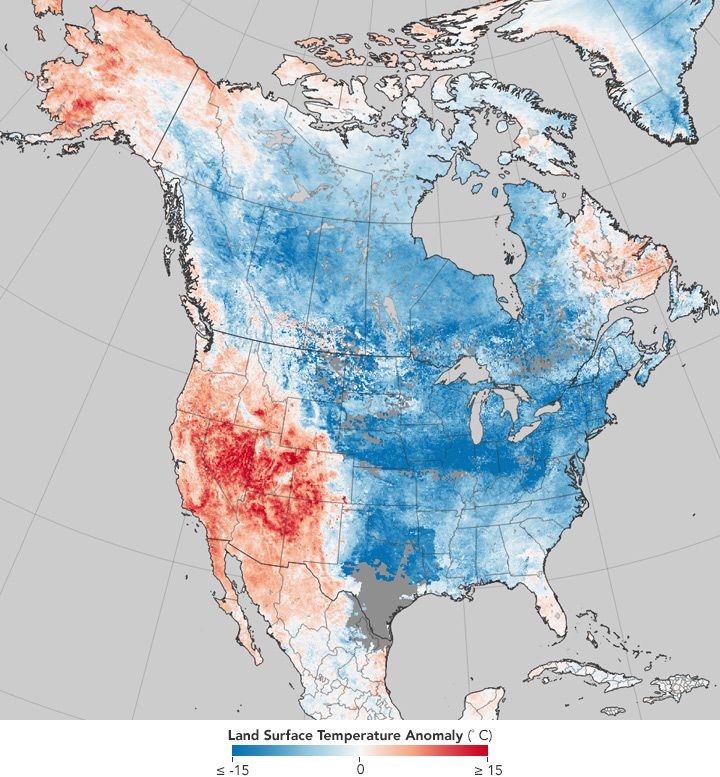 NASA Map Reveals Drastic U S Weather Change In Past Eight Years