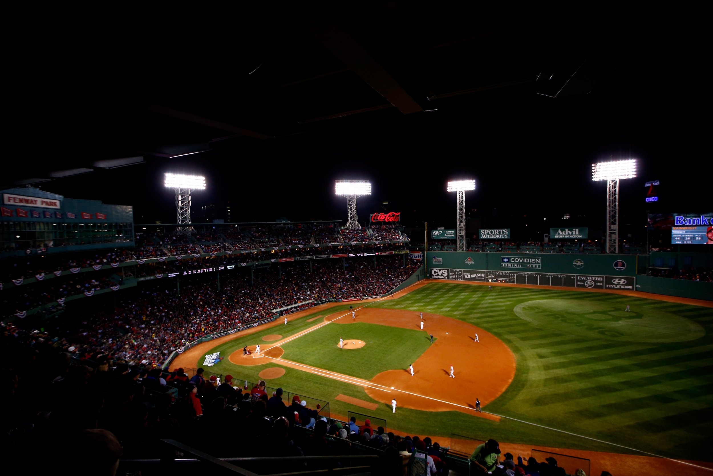 A general view of Game One of the 2013 World Series between the Boston Red Sox and the St. Louis Cardinals at Fenway Park, Boston, Massachusetts, October 23 2013. 