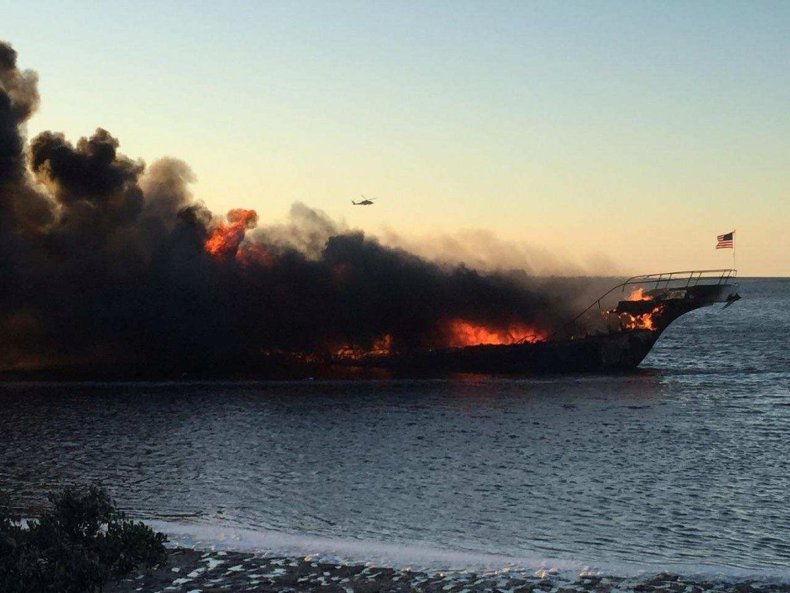 Casino boat burns in florida beach