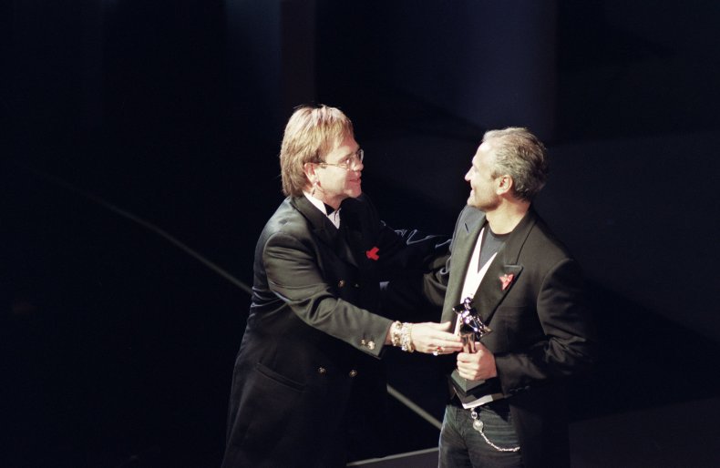 Gianni Versace receives award in 1993