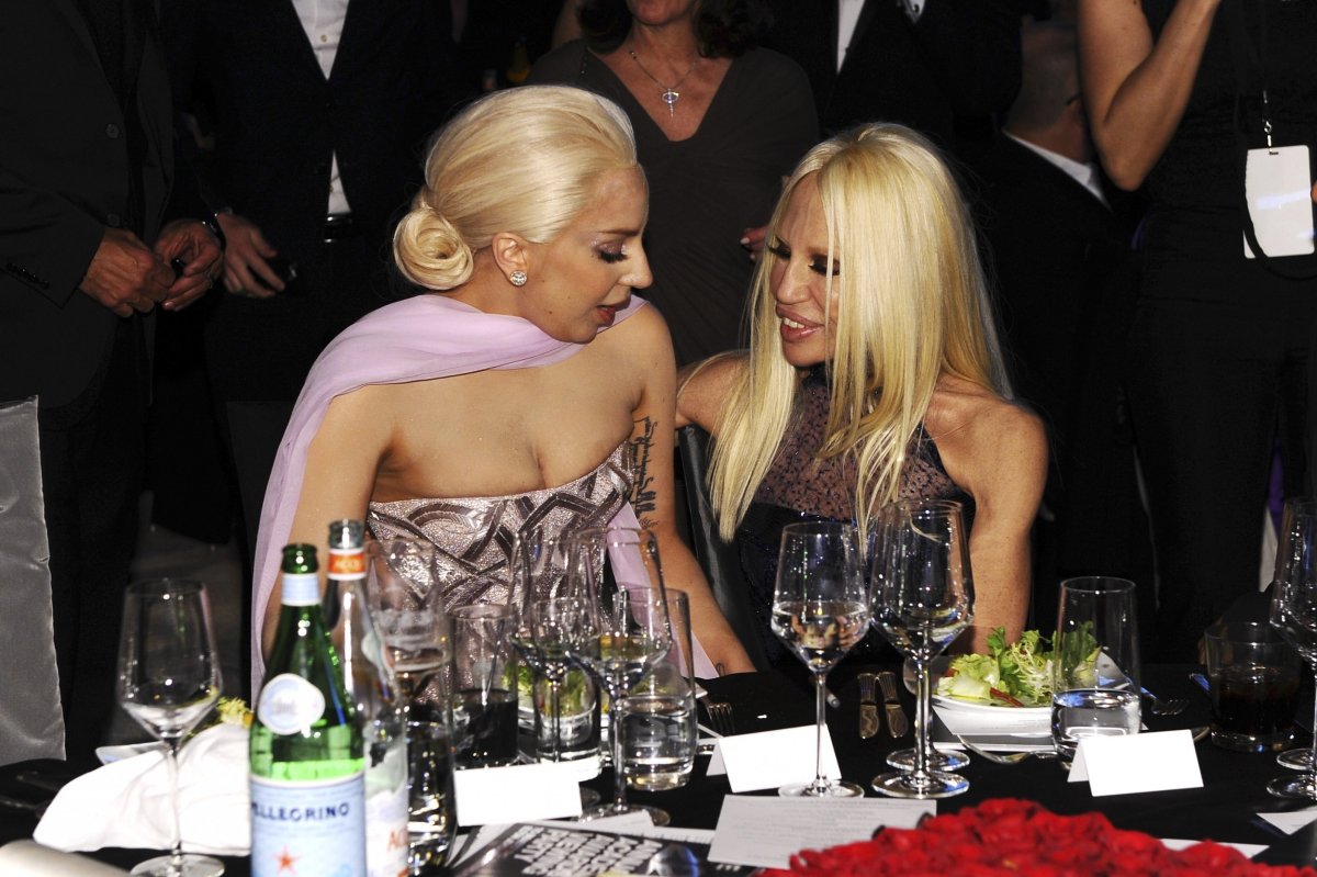 Donatella Versace with Lady Gaga