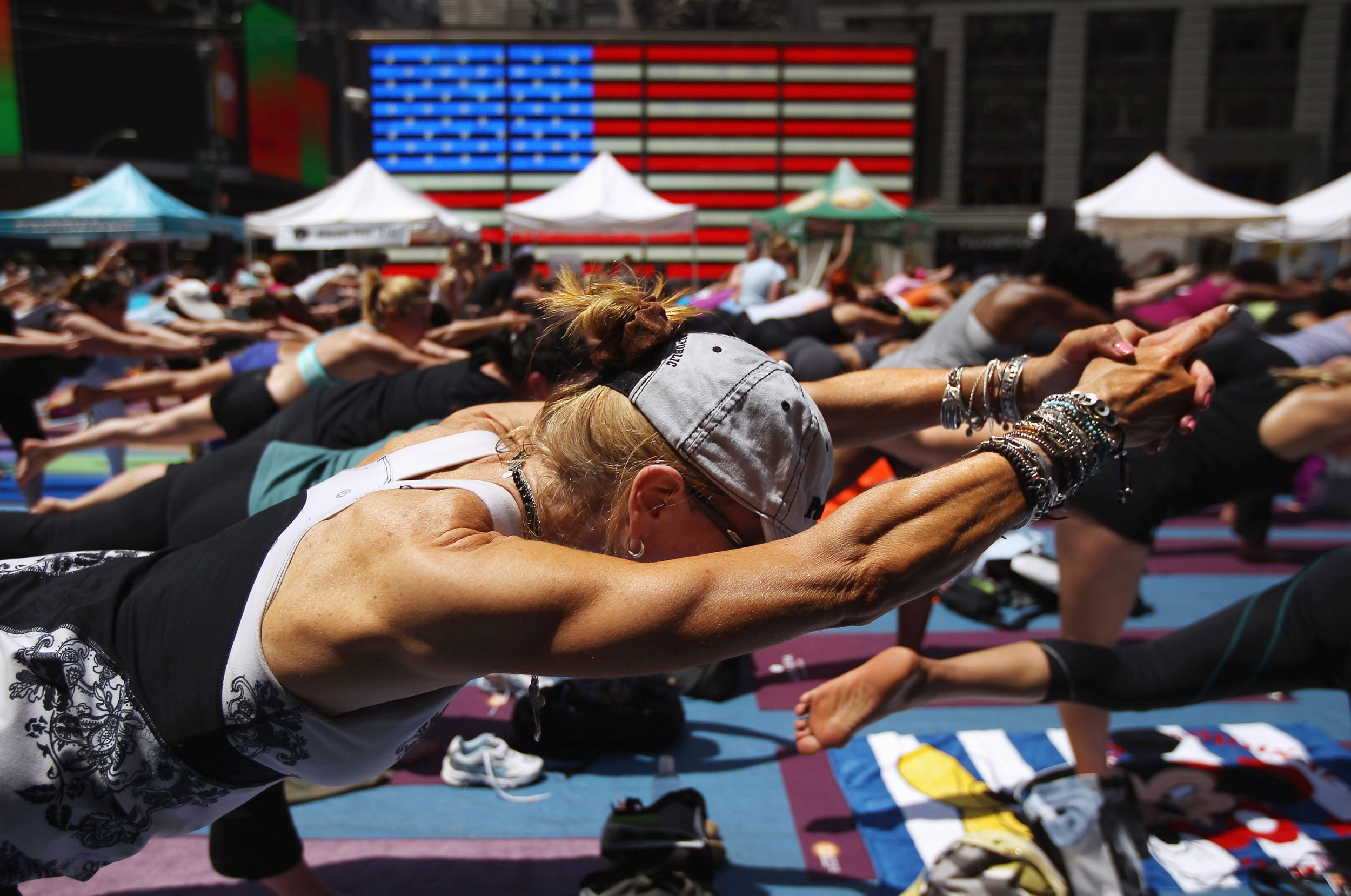 bikram yoga in Times Square