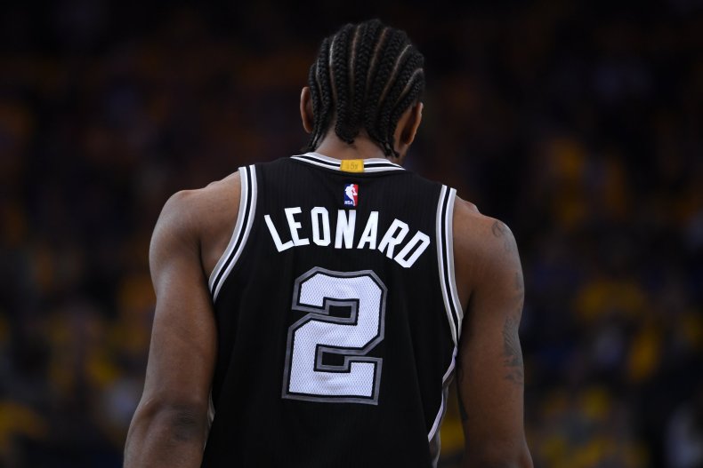 San Antonio Spurs forward Kawhi Leonard.