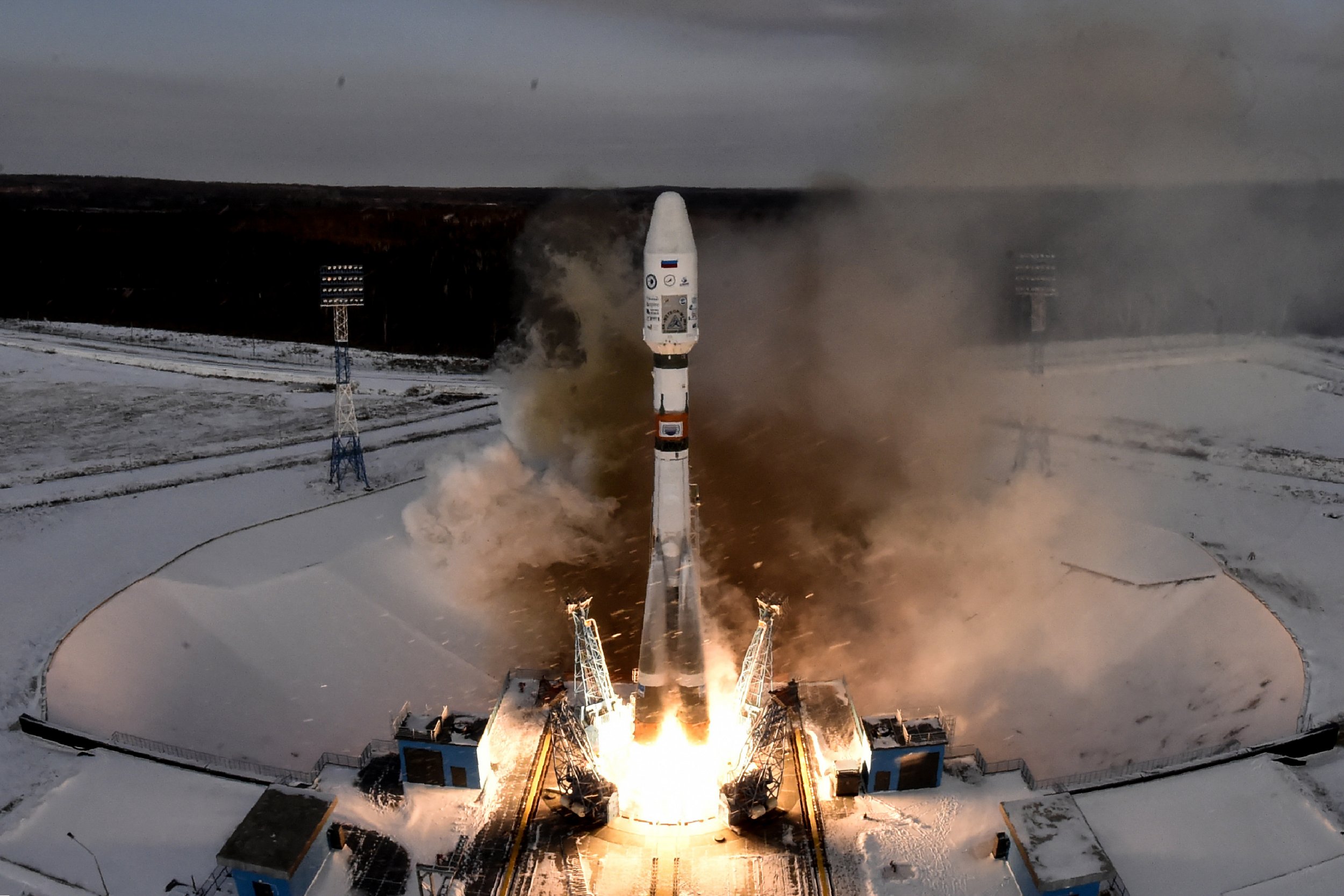 Космодром Байконур запуск ракеты Союз