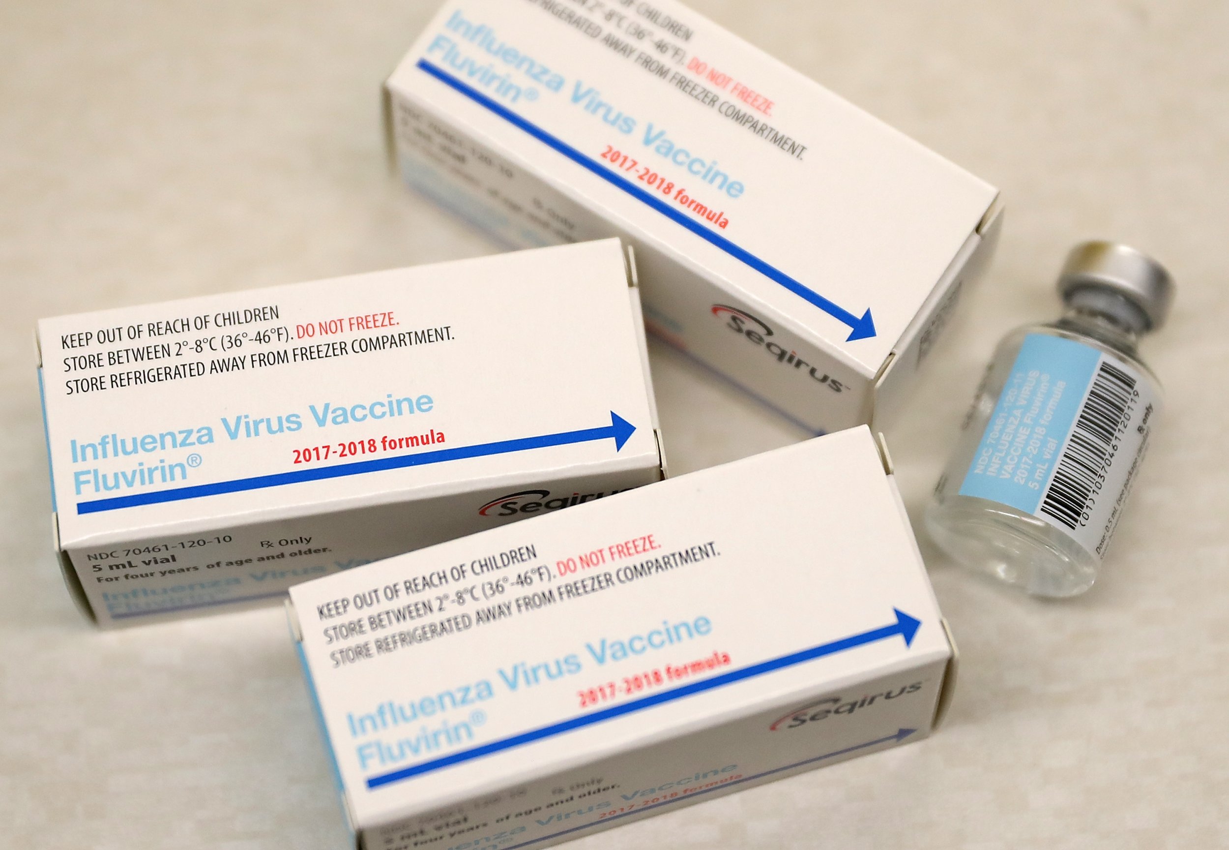 flu shot box and vial