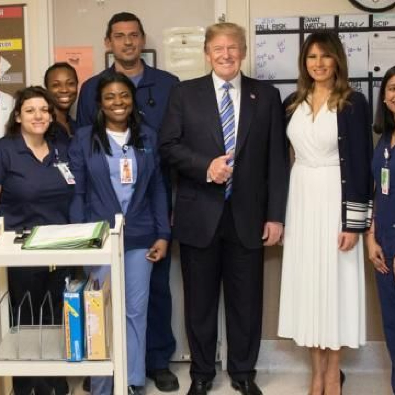 Trump Slammed For Lack Of Empathy After Thumbs Up Pictures With Florida Shooting First Responders