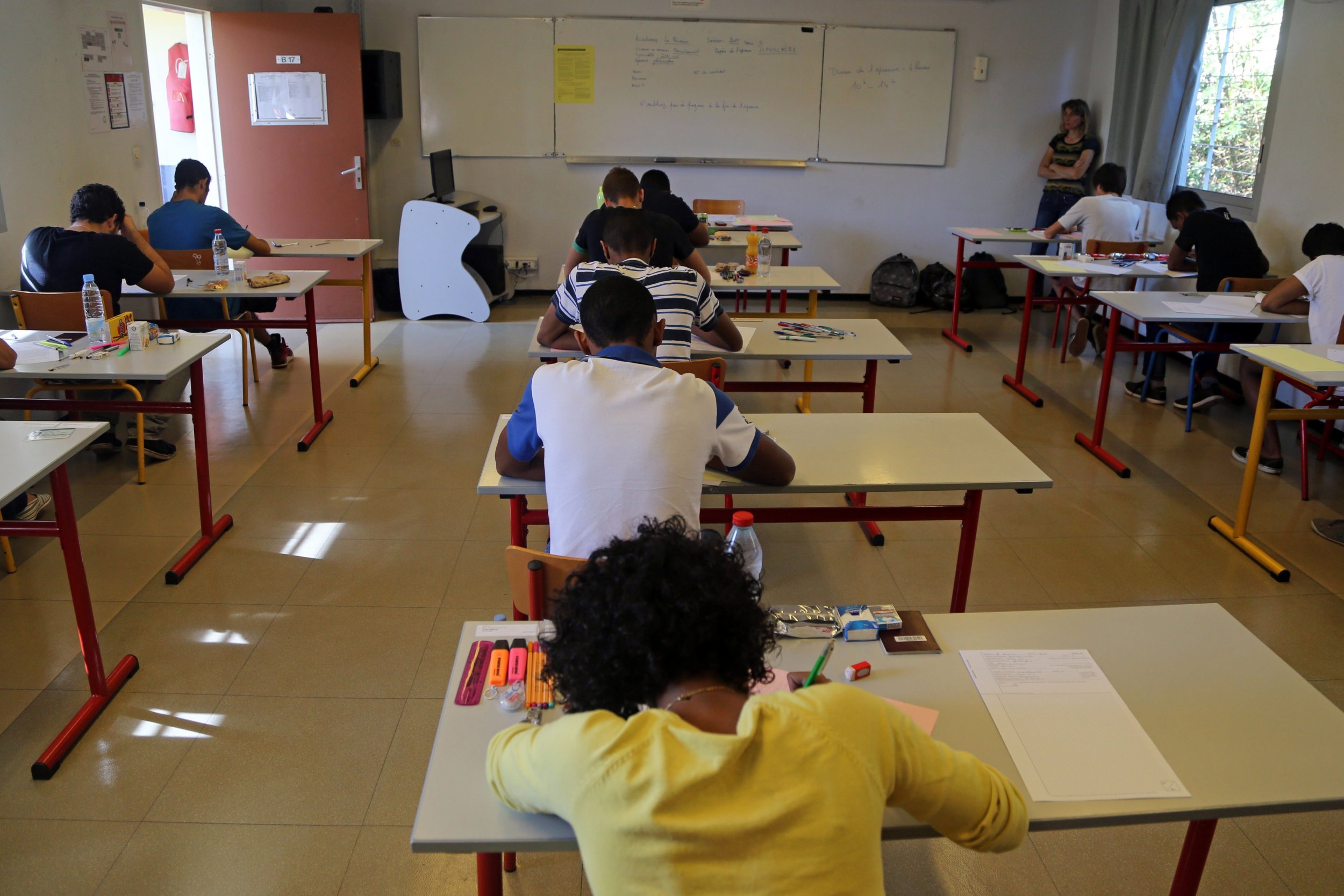 School classroom in Reunion, French Island in the Indian Ocean