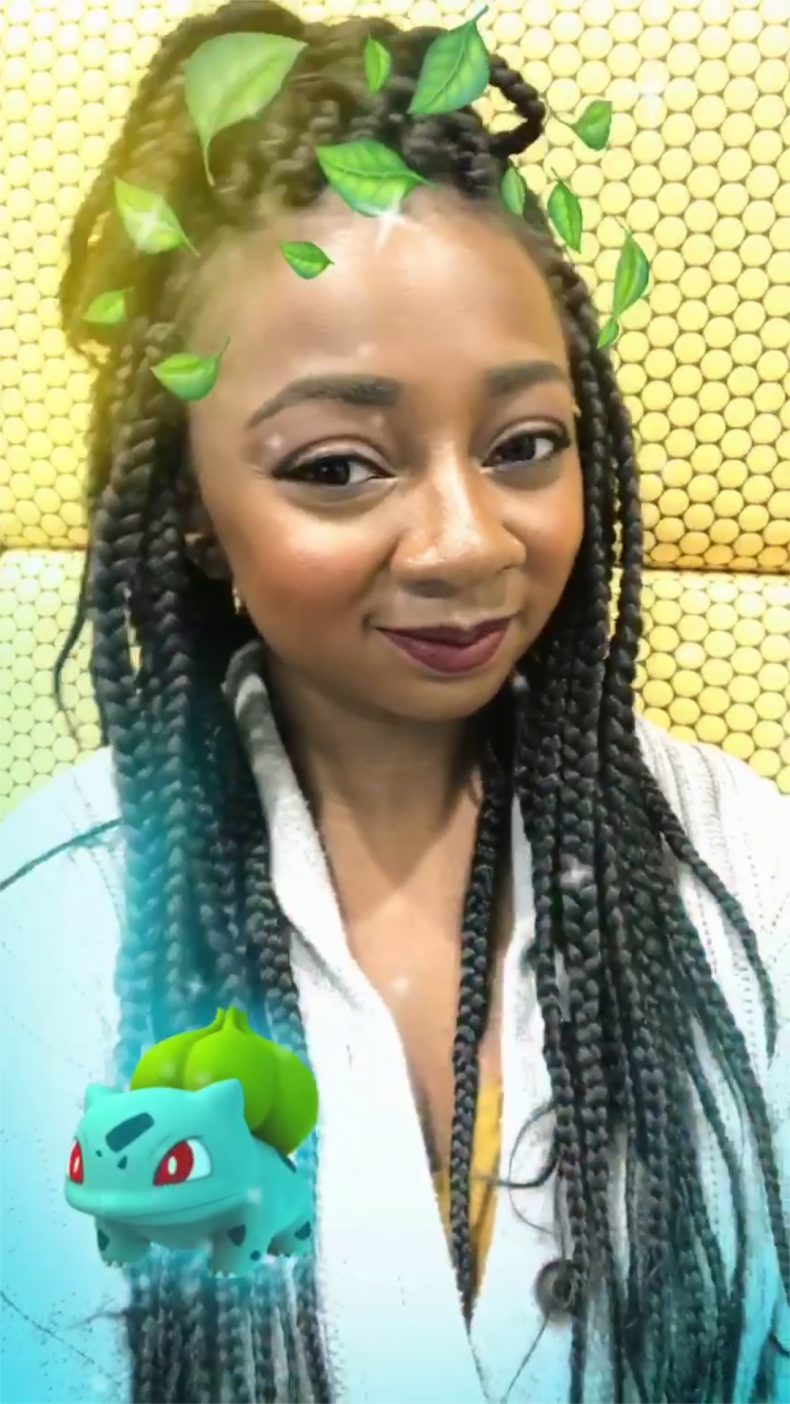 Bulbasaur Snapchat lens 1 Bulbasaur Snapchat lens 1