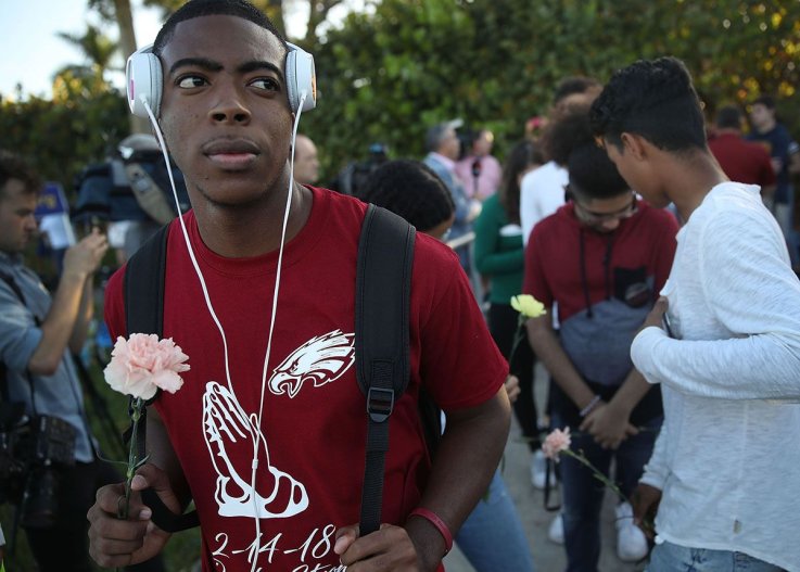 Florida shooting students return to school