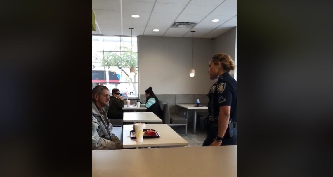 McDonald's homeless man video
