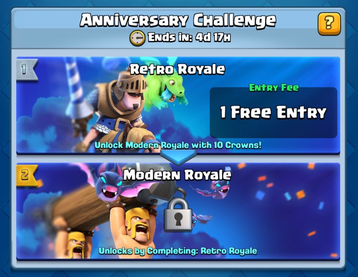 Clash Royale' Modern & Retro Challenge Decks: Best Decks for Winning 2nd  Anniversary Challenge Event